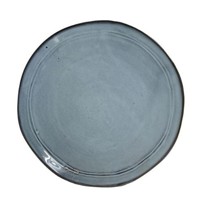 elevenpast plate Dinner Plate Ceramic Grey Blue Plate Set Of 6 | Side or Dinner TM117005