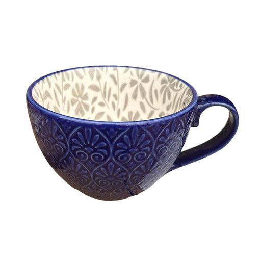 elevenpast Blue Ceramic Flower Pattern Mug Light Grey | Grey Blue | Pink | Blue TM24ST0103689A