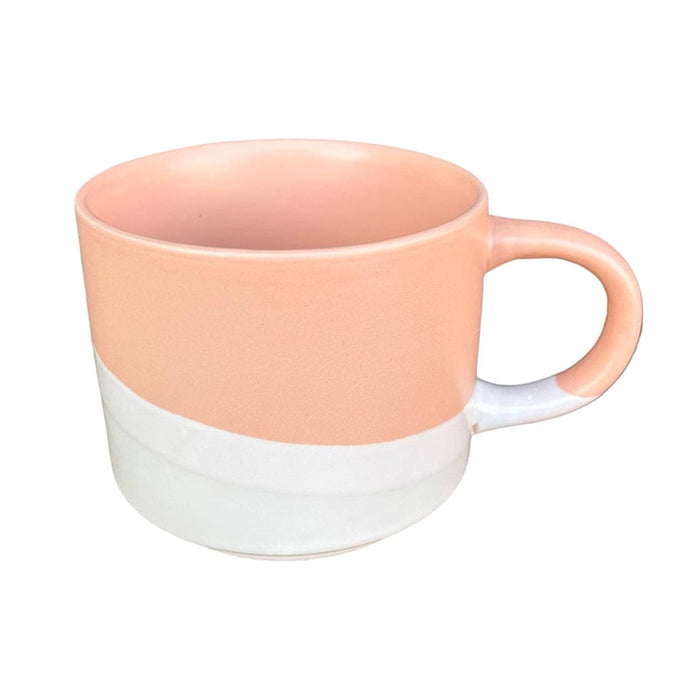 elevenpast Coral Ceramic Split Colour Mug Green | Blue | Pink | Coral TM24ST0104025A