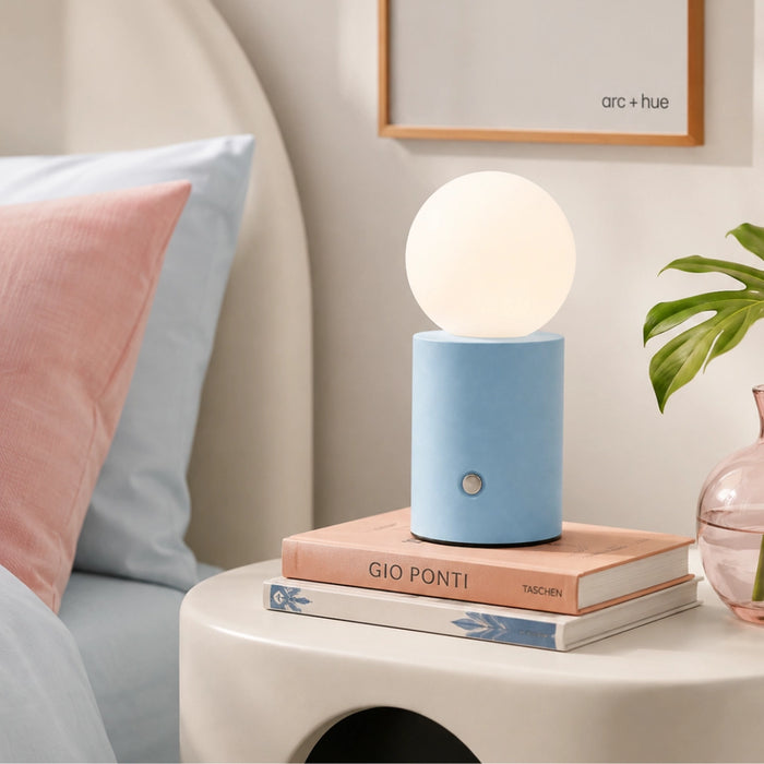 Tobi Rechargeable Globe Lamp -  Wood | Blue | Orange | Green