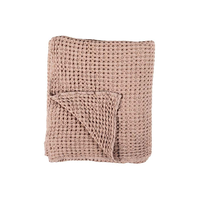 Hertex Haus throw Pale Blush Double Layer Waffle in 5 Colours TQF00066