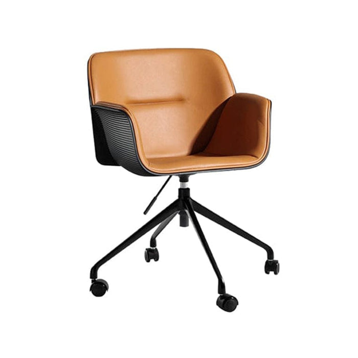 elevenpast Chairs Tan and Black Tuscan Office Chair with Wheels TUSOFFTB 633710852838