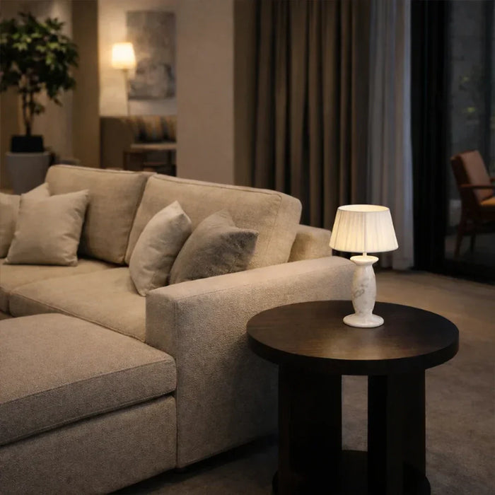 elevenpast Table Lamp Rechargeable Marble Bedside Table Lamp with Touch Dimmer – 3CCT LED UB.150262