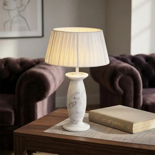 elevenpast Table Lamp Rechargeable Marble Bedside Table Lamp with Touch Dimmer – 3CCT LED UB.150262