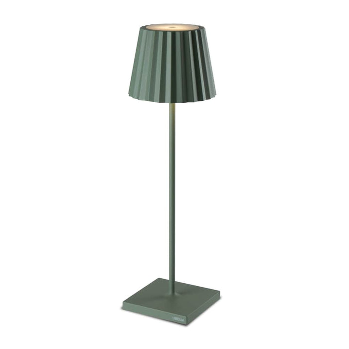 elevenpast table lamp Sage Green Plisse Rechargeable Table Lamp - Dimmable | Six Colour Options UB.189204