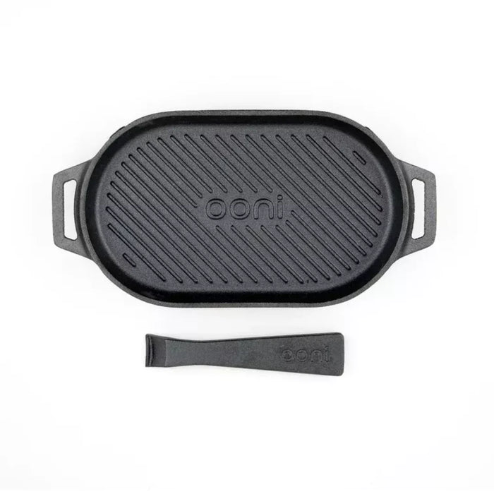 elevenpast grill pan Ooni Cast Iron Grizzler Pan with Stainless Steel Trivet Base UU-P39400 5060967397358
