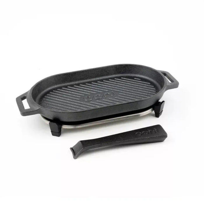 elevenpast grill pan Ooni Cast Iron Grizzler Pan with Stainless Steel Trivet Base UU-P39400 5060967397358