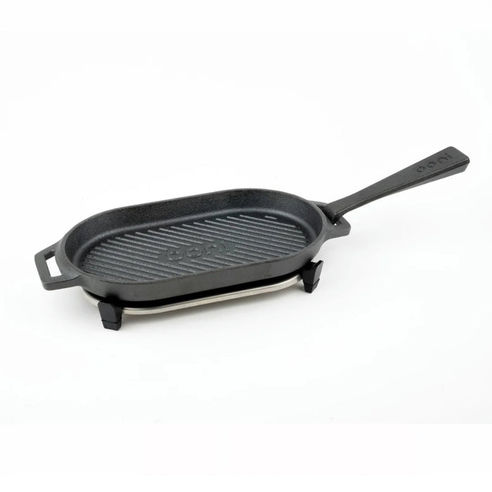 elevenpast grill pan Ooni Cast Iron Grizzler Pan with Stainless Steel Trivet Base UU-P39400 5060967397358