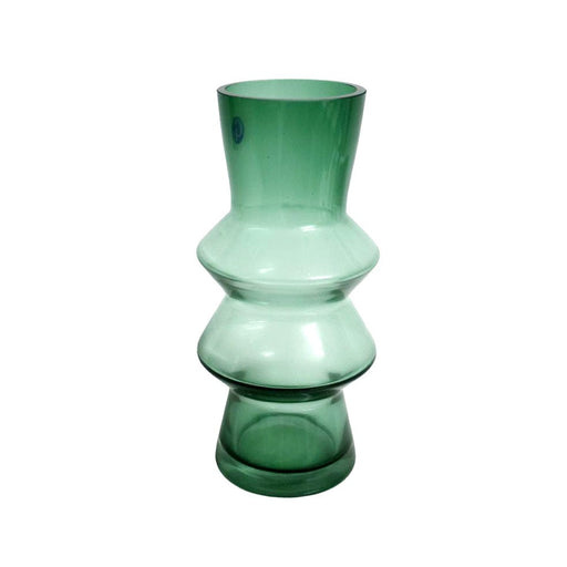 elevenpast vases Double Triangle Green Glass Vase - Small VA191141