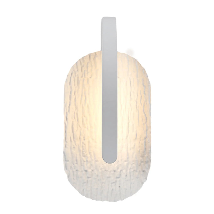 elevenpast Wall Light Textured Oval LED Wall Light – Gold | White Modern Decorative Sconce