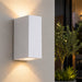 Spazio Wall Light Block Aluminium Up and Down Wall Light Black | White