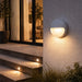 Spazio Outdoor Light Intake Round Polycarbonate LED Wall Light Black | White