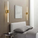 elevenpast LED wall light Strata Up and Down Facing Wall Light in Satin Chrome | Gold