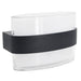 elevenpast Wall Light Black Oval LED Up and Down Outdoor Wall Light