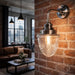 elevenpast Wall Light Vintage Metal and Ornate Glass Wall Lamp Antique Silver | Antique Brass