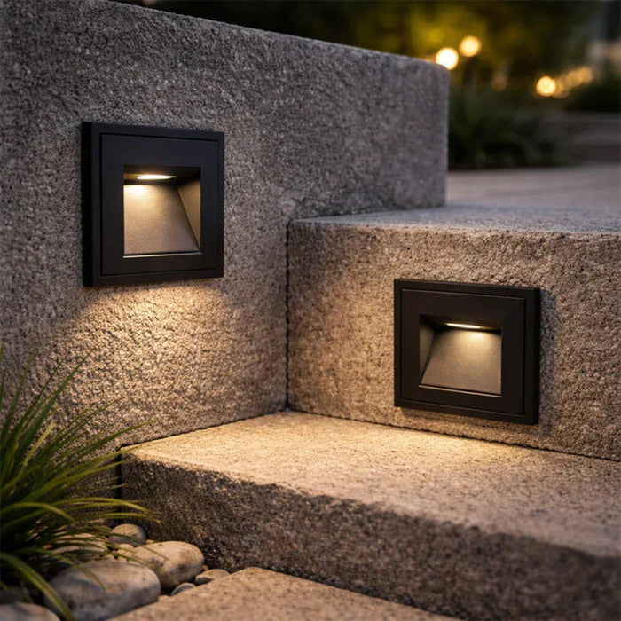 Led Deep Recessed Step Light Vision Recessed LED Step Light - Black | White | 2 Sizes– elevenpast