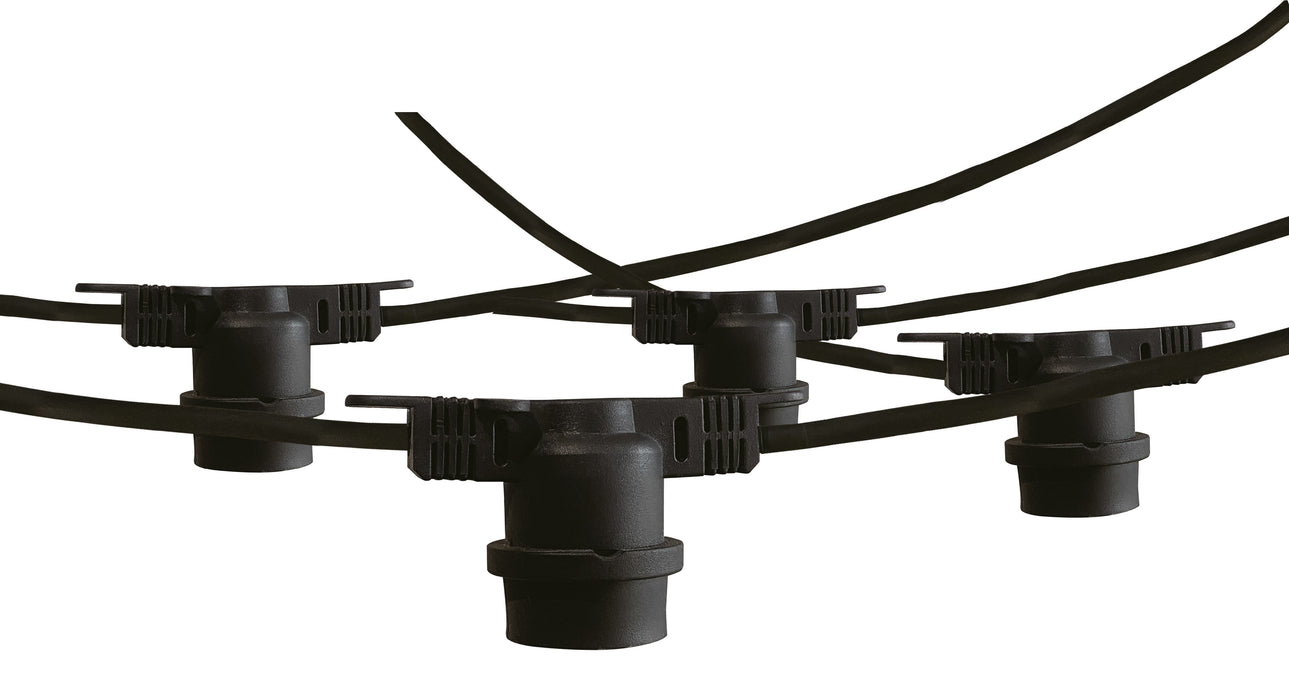 elevenpast Outdoor Light Festoon Outdoor String Lights Black - Inline Lamp Holder W-KLCH-11/10