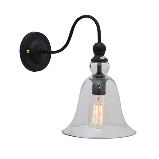 elevenpast Wall light Vino Metal and Glass Wall Light Black W461 6007328372745