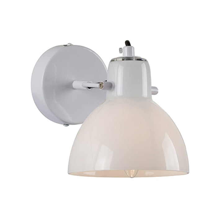 elevenpast Wall Light White Siena Metal and Glass Wall Light Black | White | Chrome W562W 6007328387138