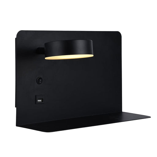 elevenpast Wall light Black Juniper Wall Light with USB charging w620b