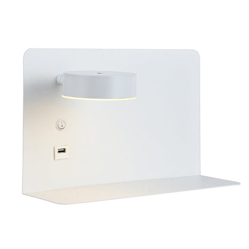 elevenpast Wall light White Juniper Wall Light with USB charging w620w