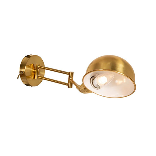 elevenpast Wall Light Luna Metal Adjustable Wall Light Antique Brass W639 6009551803393