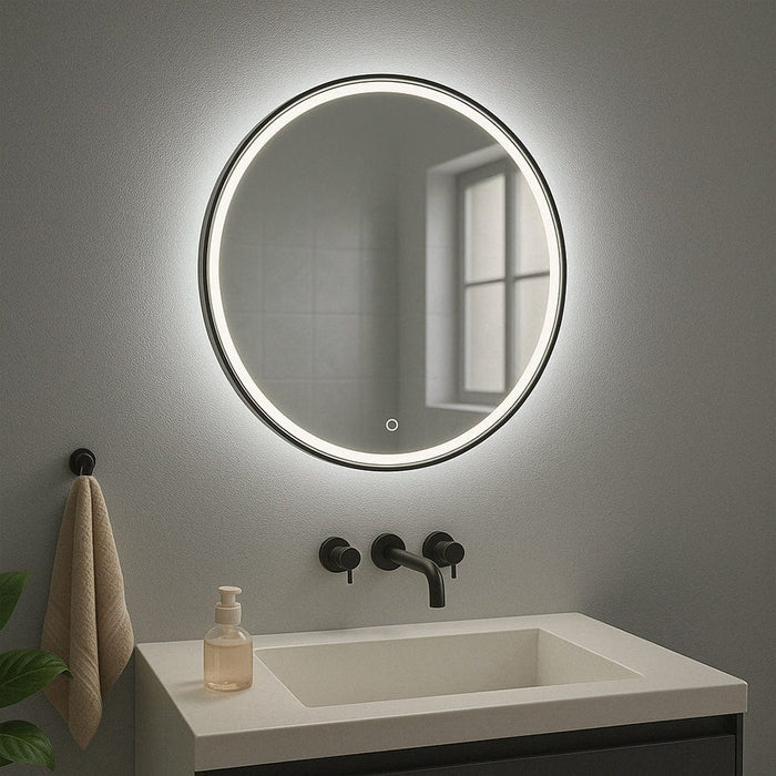 elevenpast Bathroom Mirror Naomi Round LED Bathroom Mirror W656 6009551809265