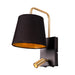 elevenpast Wall Light Black and Gold Modern Wall Light with Reading Arm – Bedroom Bedside Wall Lamp W662 6009551810827