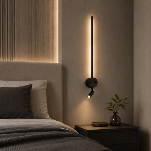elevenpast Wall Light Black Backlit and Swivel LED Wall Light - 8.5W W668 6009551810889