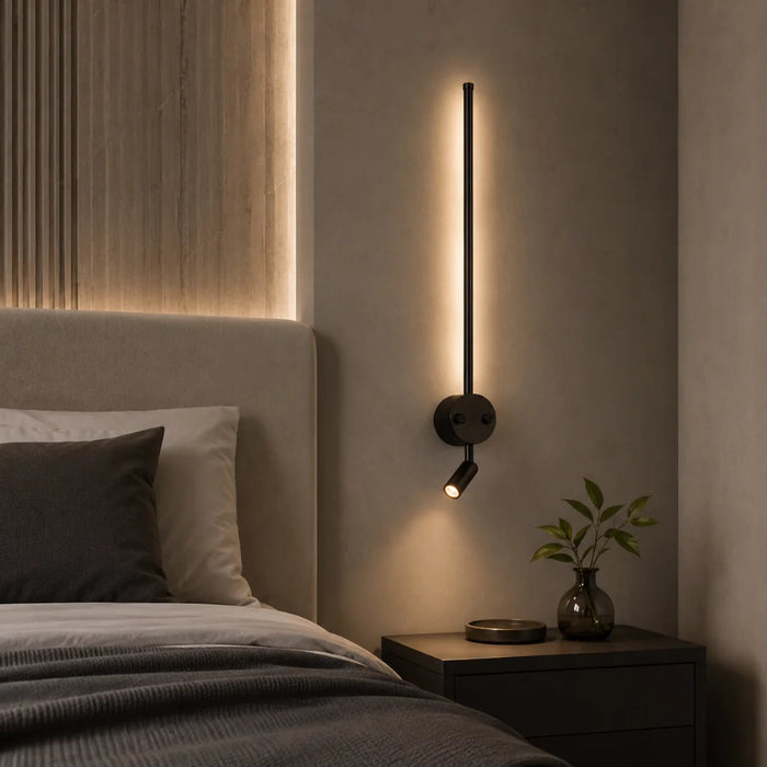 elevenpast Wall Light Black Backlit and Swivel LED Wall Light - 8.5W W668 6009551810889