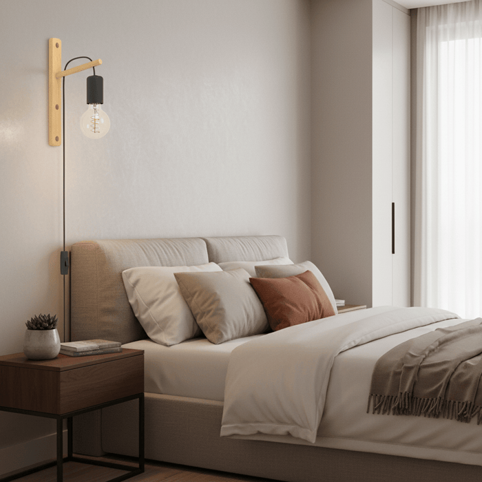 elevenpast Wall light Pockley Wooden Wall Light W671 9002759440138