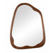 elevenpast Mirrors Irregular Dark Walnut Pear Wood Wall Mirror - 2 Sizes