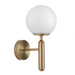 elevenpast Wall Light Rhea Orb Metal and Glass Wall Light - Brass WB155/1 6007226090291