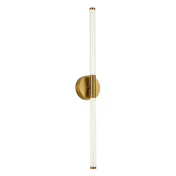 elevenpast LED wall light Gold Strata Up and Down Facing Wall Light in Satin Chrome | Gold WB226/2 GOLD 6007226090574