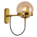 elevenpast Wall Light Gold Black and Gold Modern Wall Light for Interior – Glass Globe Design WB238 GOLD 6007226091144