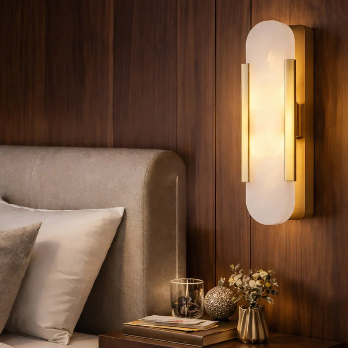 elevenpast Wall Light Montara Marble LED Wall Sconce – Copper Gold WB347 GOLD 6007226089950