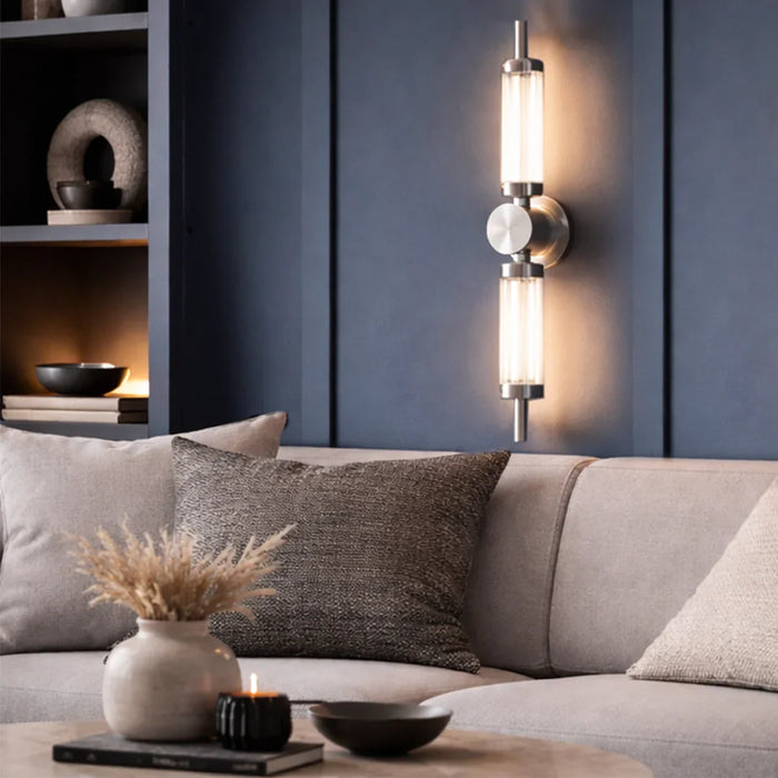 elevenpast Wall Light Satin Chrome Modern LED Wall Light for Home Interior WB348 SATIN 6007226089967