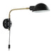 elevenpast Wall Light Austin Metal Wall Light Black -  Cord and Switch WB369 BK/GD 6007226089226