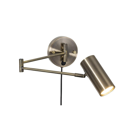 elevenpast Wall Light Fixtures Brass Alex Bedside LED Wall Light - Metal Black or Brass WB370 SATIN BRASS 6007226081527