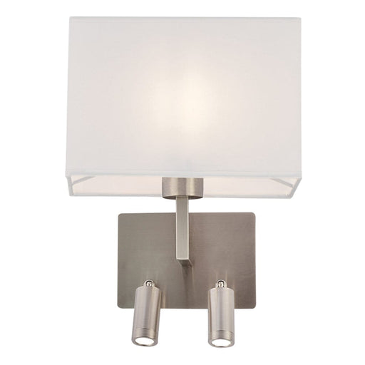 elevenpast Wall light Satin Alaya Wall Light with 2 Reading Lights | Black, Satin or Antique WB407/3 SATIN 6007226084818