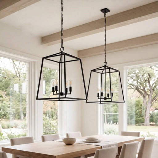 elevenpast pendant light Black Cage Pendant Light – XL 6 Light WE-KLCH-392