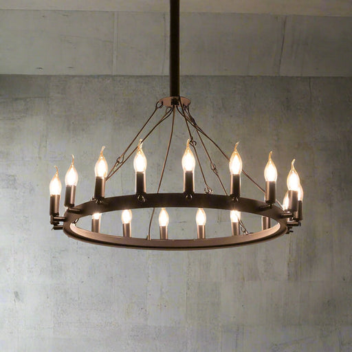 elevenpast Large Barn Round Black Pendant Light WE-KLCH-397-18