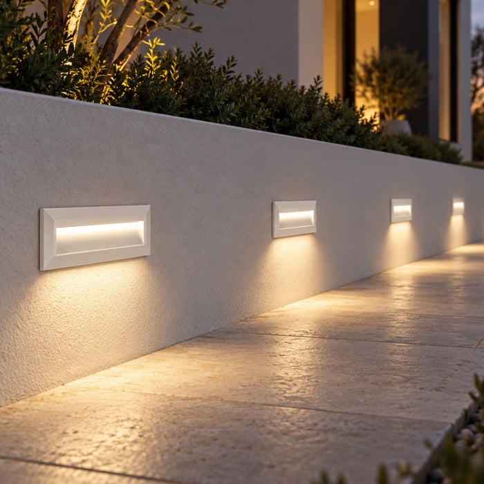 Rectangular LED Footlight – Black | White