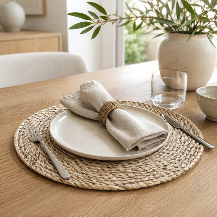 elevenpast placemat Round Woven Placemat – Natural 40cm WPMAT001