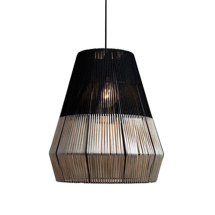 elevenpast Pendant Tall Bell Rope Pendant Light Black Natural WRGD029