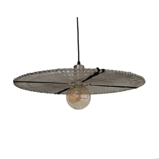 elevenpast Pendant Natural Disc Rope Pendant Light Black | Natural WRGD032