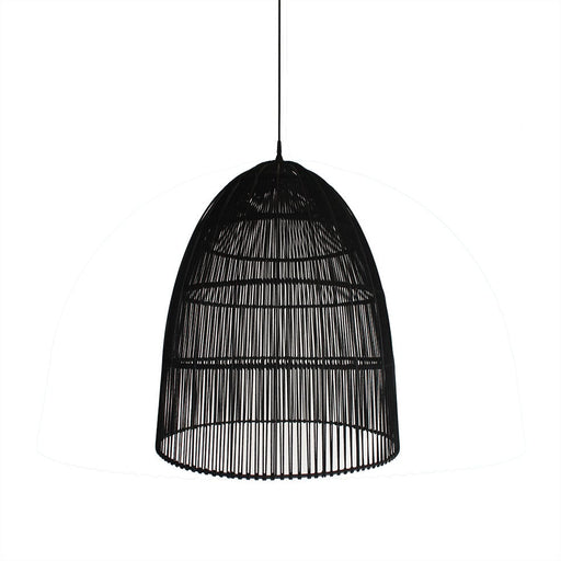 elevenpast Pendant Elongated Dome Rope Pendant Light Black WRGD035