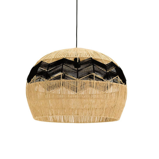 elevenpast Pendant Zimbali Dome Sisal and Rope Pendant Light Natural WRGD041