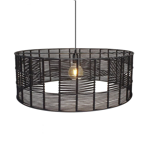 elevenpast pendant WOVEN DRUM PENDANT LIGHT BLACK WRGD055
