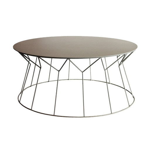 elevenpast Coffee Table Herringbone Metal Coffee Table Pebble Ferrograin WTAB64-L